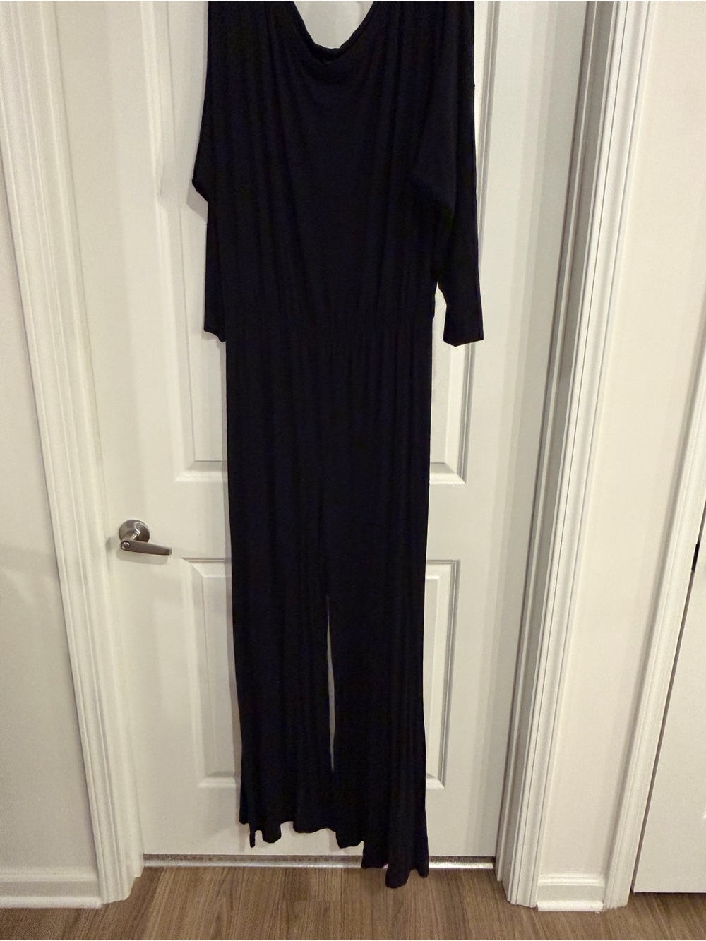 Fashion Nova Black Wide-Leg Dolman Sleeve Jumpsuit